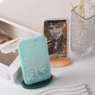 DIY crystal dropper resin quicksand ornament rectangular elliptical quicksand photo frame table silicone mold