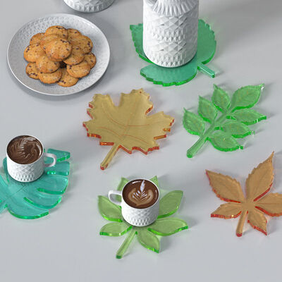 DIY crystal drop glue leaf resin grinding tool irregular maple leaf turtle back leaf coaster silicone mold
