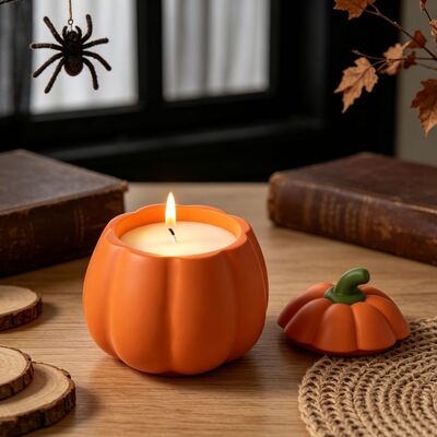 Pumpkin storage jar silicone mold DIY Halloween aromatherapy gypsum candle cup decoration mold