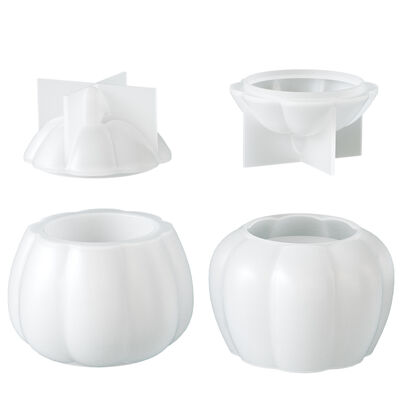 Pumpkin storage jar silicone mold DIY Halloween aromatherapy gypsum candle cup decoration mold