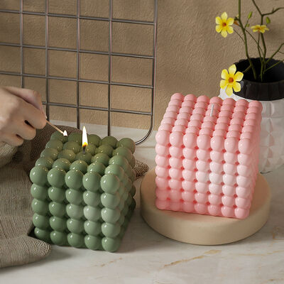 Rectangular Cube Silicone Mold DIY Candle Table Magic Ball Round Bead Aromatherapy Candle Mold