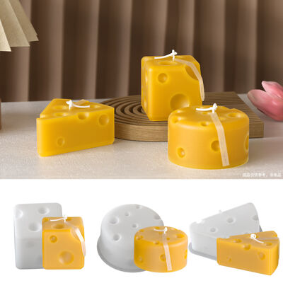 Triangular Round Square Cheese Aromatherapy Candle Decoration Silicone Mold DIY Resin Gypsum Soap Grinding Machine