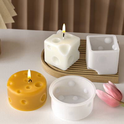 Triangular Round Square Cheese Aromatherapy Candle Decoration Silicone Mold DIY Resin Gypsum Soap Grinding Machine