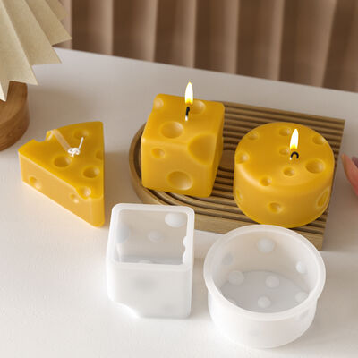 Triangular Round Square Cheese Aromatherapy Candle Decoration Silicone Mold DIY Resin Gypsum Soap Grinding Machine