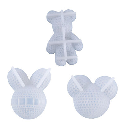 DIY crystal dropper mold 3D diamond bear rabbit violent bear keychain backpack buckle silicone mold