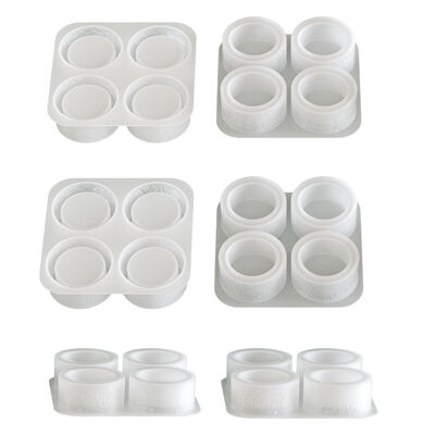 Cross border New Product Embossed English Words Gestures Wave Points Four Connection Candlestick Cups Gypsum Silicone Mold