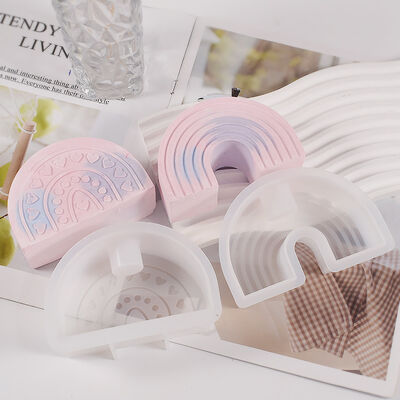 Dropping resin arch rainbow arch candle holder silicone mold DIY gypsum cement mold aromatherapy candle mold