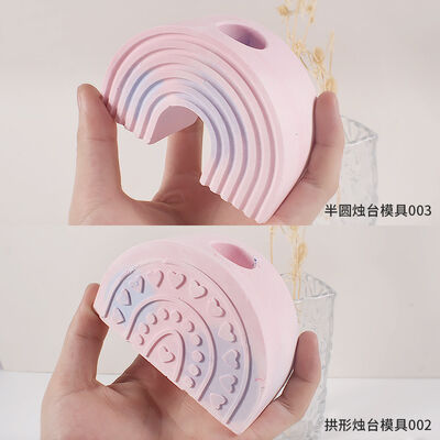 Dropping resin arch rainbow arch candle holder silicone mold DIY gypsum cement mold aromatherapy candle mold