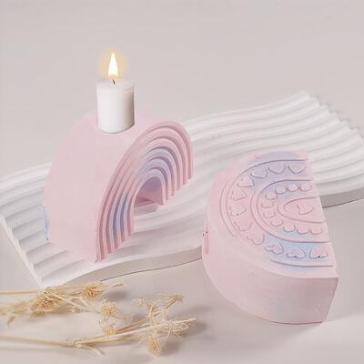 Dropping resin arch rainbow arch candle holder silicone mold DIY gypsum cement mold aromatherapy candle mold