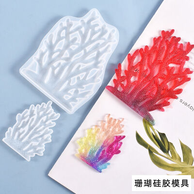 DIY crystal dropper mold, creative and beautiful, coral table decoration, silicone mold, spot wholesale
