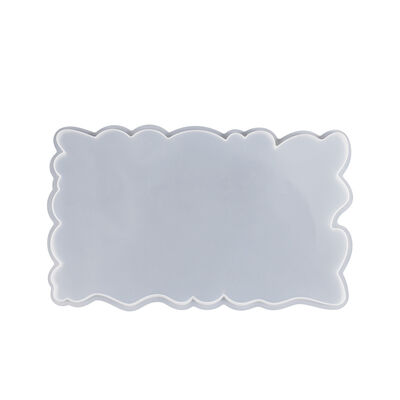 Cristales bricolaje caída de pegamento en forma de gran péndulo rectangular Molde irregular Rectangular bandeja de frutas bandeja de yeso Molde de silicona
