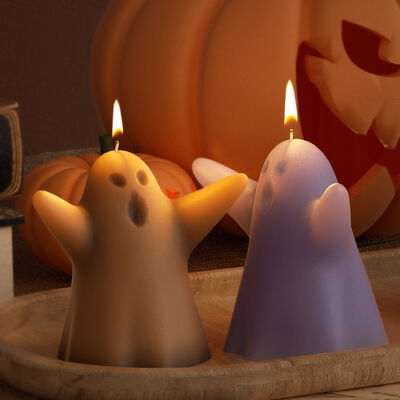Halloween Dropping Gel Skull Ghost 3D Stereoscopic Grinding Tool DIY Gypsum Aromatherapy Candle Silicone Mold