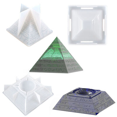 DIY crystal dropper shaped storage box mold, Egyptian tower shaped ashtray, silicone grinder