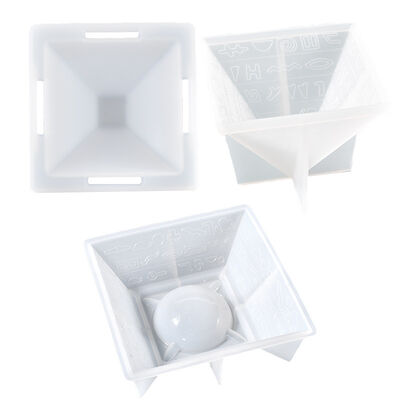 DIY crystal dropper shaped storage box mold, Egyptian tower shaped ashtray, silicone grinder