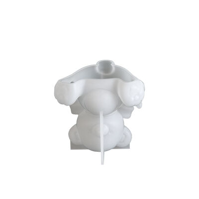 Aromatherapy Gypsum Bow Bear Silicone Mold DIY Sitting Big Belly Bear Candle Mold