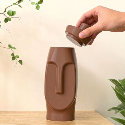 Geometric Face Vase Storage Jar Gypsum Mold DIY Aromatherapy Resin Gypsum Ornament Silicone Mold