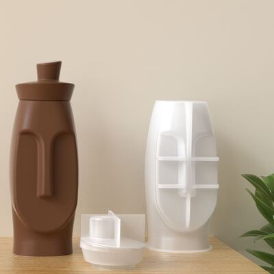 Geometric Face Vase Storage Jar Gypsum Mold DIY Aromatherapy Resin Gypsum Ornament Silicone Mold