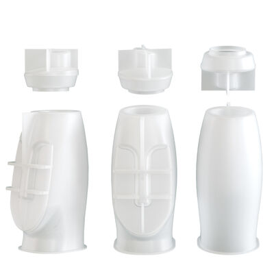 Geometric Face Vase Storage Jar Gypsum Mold DIY Aromatherapy Resin Gypsum Ornament Silicone Mold