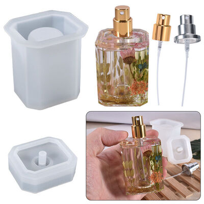 Diy crystal glue drop resin mould flat angle perfume bottle table accessories silica gel mould spot wholesale