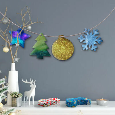 DIY molde de gotero de cristal de Navidad copo de nieve hombre de nieve árbol botas serie de campana colgante molde de silicona