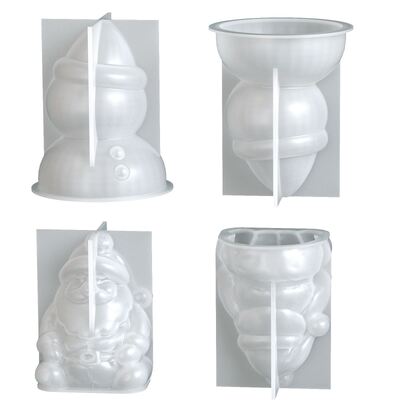 Aromaterapia yeso adorno de muñeco de nieve de Navidad molde de silicona DIY decoración de velas de Navidad molde