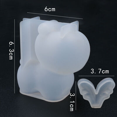 DIY Crystal Dropper Mold, 3D Cute Deer Antler Doll Decoration Ornament Silicone Mold