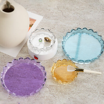 DIY crystal dropper, gypsum, cement plate, silicone mold, circular cutting surface, storage pen holder, washing pen, color palette, grinding