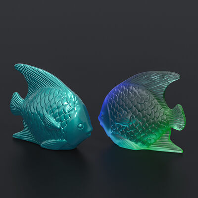 DIY crystal dropper resin grinding tool, three-dimensional flat goldfish table decoration, silicone mold wholesale