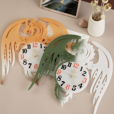 DIY Dragon Flying Clock Dropping Mold Simple Watch Movement Arabic numerals Dial Ornament Silicone Mold