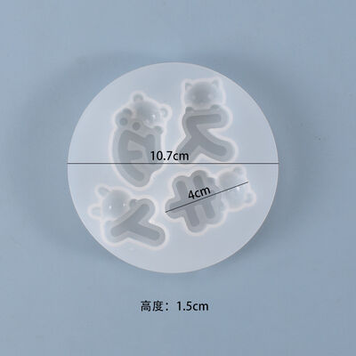 DIY Crystal Dropping Gel Mold Mickey Head Pendant Cute Japanese Homemade Hanging Decoration Mirror Silicone Mold