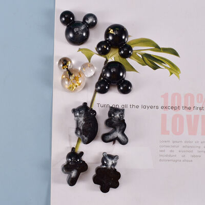 DIY Crystal Dropping Gel Mold Mickey Head Pendant Cute Japanese Homemade Hanging Decoration Mirror Silicone Mold