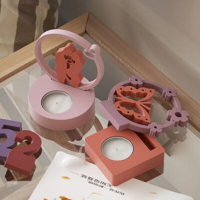Digital Couple Butterfly Wreath Paper Cup Cake Decorative Ornament DIY Aromatherapy Gypsum Candleholder Silicone Mold