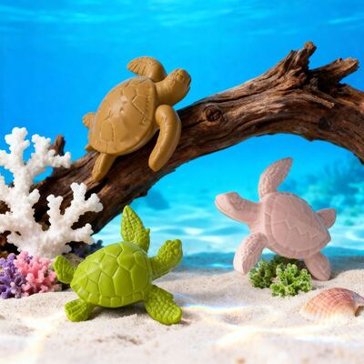 3D Turtle Silicone Mold DIY Aromatherapy Candle Gypsum Marine Animal Ornament Dropping Mold