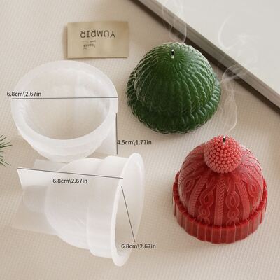 Cristal gotero resina hilados de yeso sombrero de Navidad joyería herramienta de molienda bricolaje tres dimensiones de vela ornamento silicona molde