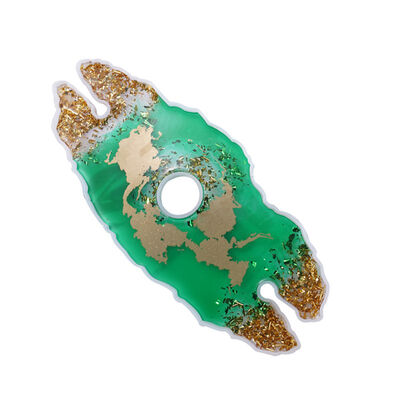 Moda de gotero de cristal DIY, molde de soporte de vidrio irregular, soporte de bandeja de vino tinto, molde de silicona de montaña