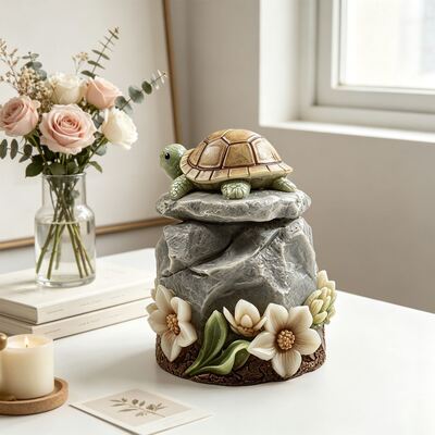 New Longevity Turtle Rock Flower Platform Silicone Mold DIY Turtle Aromatherapy Candle Gypsum Mold