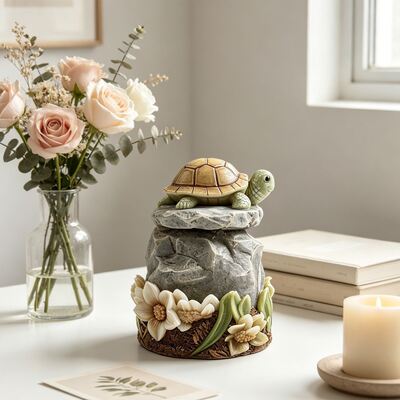 New Longevity Turtle Rock Flower Platform Silicone Mold DIY Turtle Aromatherapy Candle Gypsum Mold