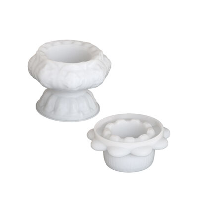 Lotus Aromatherapy Candle Cup Candle Stand Base Silicone Mold DIY Prayer Lotus Candle Gypsum Mold