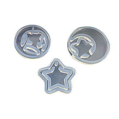 DIY crystal dropper mold, moon star sailor moon water pattern wooden horse pendant, silicone mold manufacturer wholesale