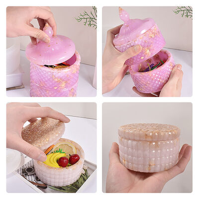 Crystal Drip Glue Diamond Storage Box Mold Stacking Music Storage Box DIY Drip Glue Diamond Surface Storage Box Grinding