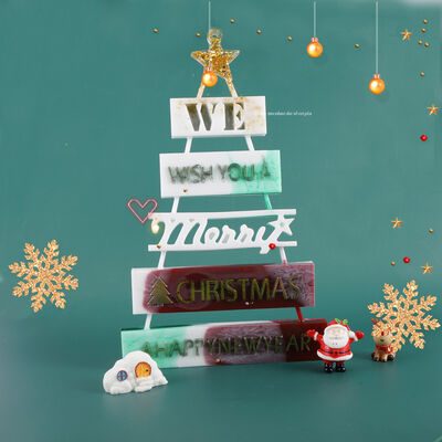DIY crystal dropper mold Christmas tree hanging decoration Christmas material ornaments Christmas silicone mold
