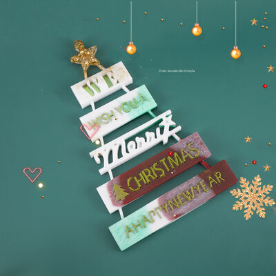 DIY crystal dropper mold Christmas tree hanging decoration Christmas material ornaments Christmas silicone mold