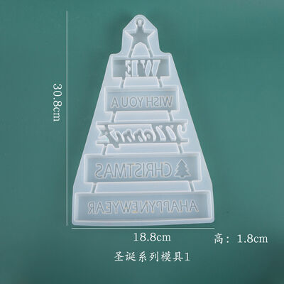 DIY crystal dropper mold Christmas tree hanging decoration Christmas material ornaments Christmas silicone mold