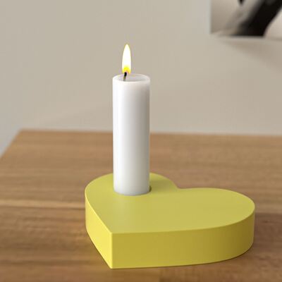 Yeso para aromaterapia, soporte para velas en forma de corazón, base de silicona, molde DIY, portavelas fino en forma de corazón