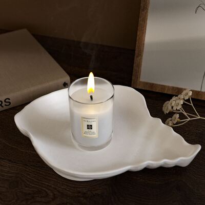 En el estilo minimalista de la concha bandeja de almacenamiento de plato molde de silicona bricolaje de aromaterapia contenedor de velas molde de yeso