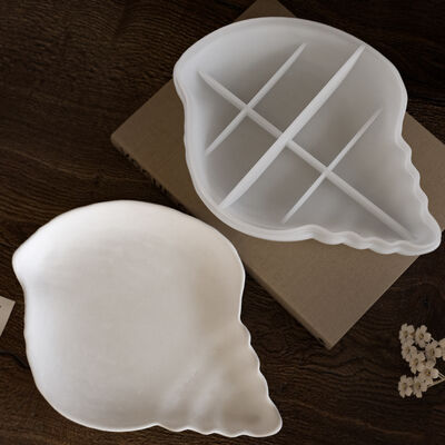 En el estilo minimalista de la concha bandeja de almacenamiento de plato molde de silicona bricolaje de aromaterapia contenedor de velas molde de yeso