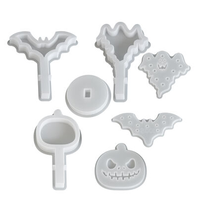 Halloween Ghost Bat Pumpkin Hollow Egg Lamp Silhouette Ornament Lamp Holder Gypsum Silicone Mold