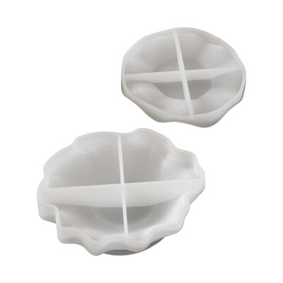 DIY Glue Resin Mirror Lotus Leaf Plate Tray Silicone Mold Aromatherapy Gypsum Plate Decoration Mold