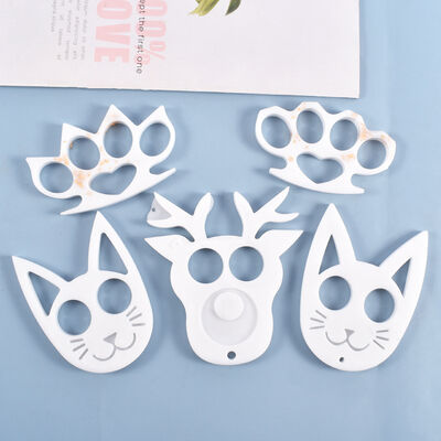 DIY Crystal Dropping Glue Mold Keychain Fist Buckle Cat Face Silicone Mold Finger Tiger Silicone Mold Wholesale