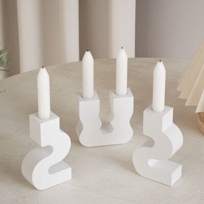 Dropping gum U-shaped S-shaped wavy candle holder DIY aromatherapy gypsum candle holder candle stand silicone mold